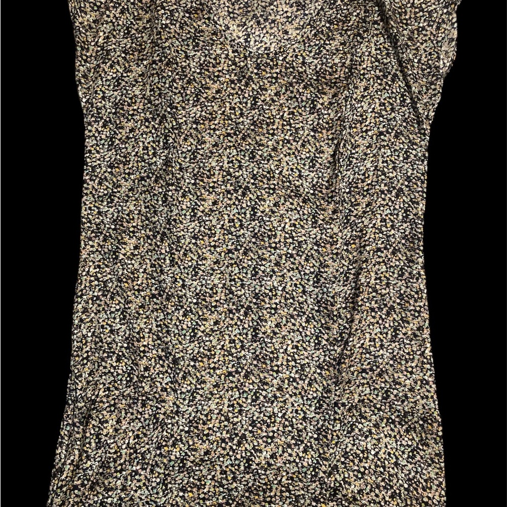Bcbgeneration Womens Dress Gray Blue Abstract Pockets V Neck Cap Sleeve XS